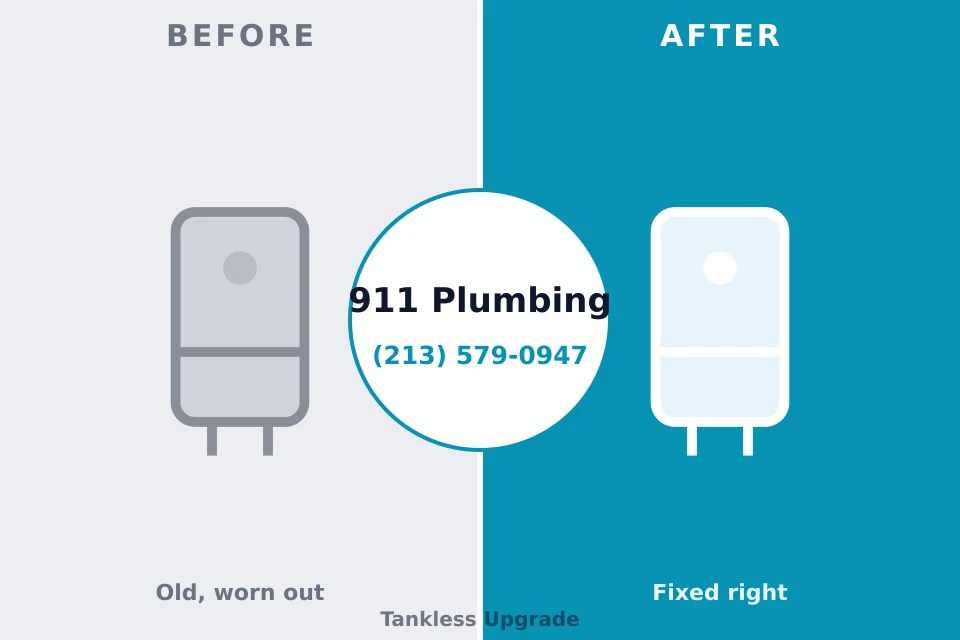 Before and after: plumbing company Monte Alto, TX